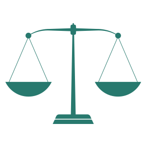 Icono de balanza que destaca nuestra comunicación clara y equilibrada con los clientes.